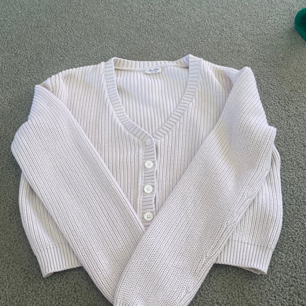 Brandy cropped cream sweater